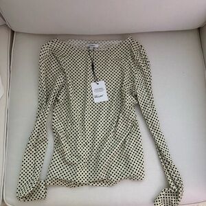 Miaou Polka Dot Long Sleeve Top